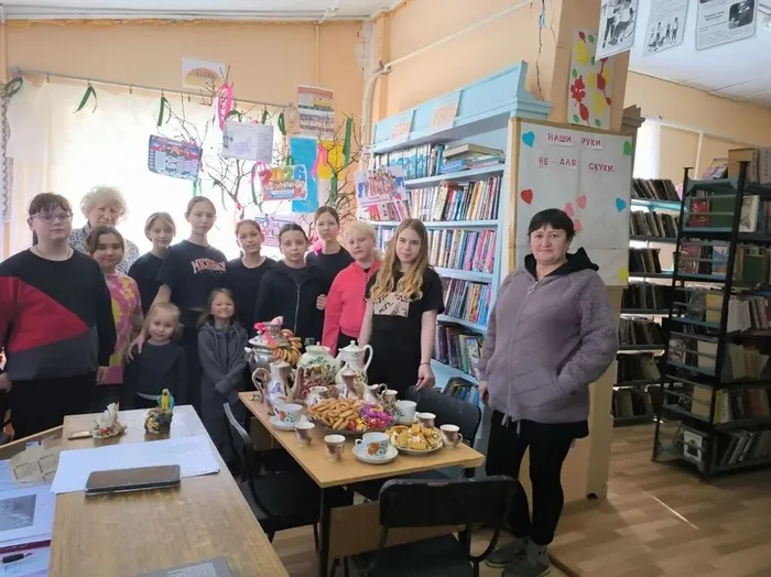 Чаепитие в Краснобумажненской библиотеке